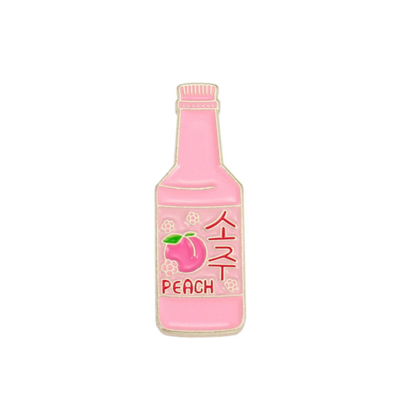 Pink Peach Korean Soju Bottle Pin South Africa